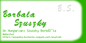 borbala szuszky business card